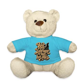 Wer einen Labrador hat hat alles! Hundeliebhaber - Teddy - Atollblau - Vorne