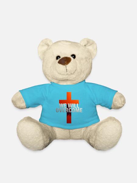 Cross-Design werden wir überwinden - Teddy - Atollblau
