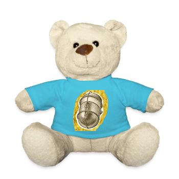 Illustration de la bobine en fil d’or - Nounours - bleu outremer - Devant
