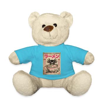 Axolotl, Ramen, Japanische Nudeln, Kawaii, Anime - Teddy - Atollblau - Vorne