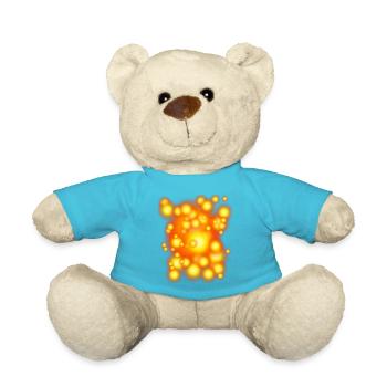 Glowing Orbs Patterns - Teddy Bear - atoll blue - Front