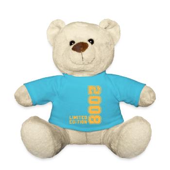2008 Vintage Vintage Birthday Gift Retro - Teddy Bear - atoll blue - Front