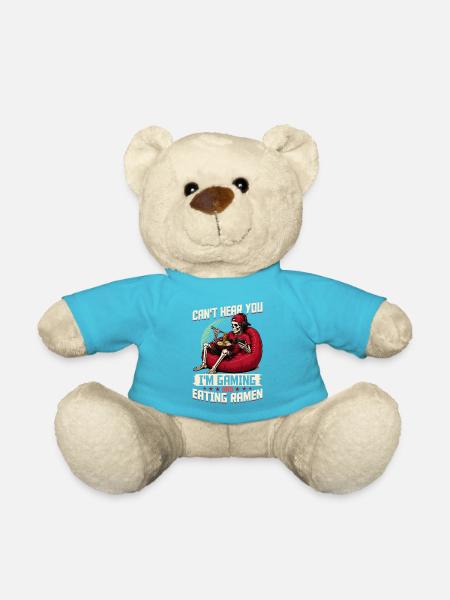 Funny Gaming and Ramen Gamer Skeleton - Teddy - Atollblau