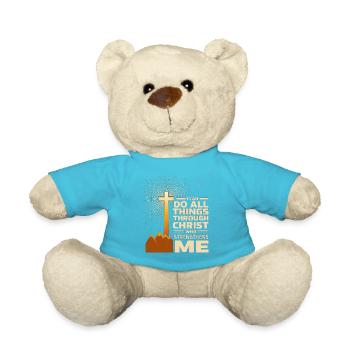 Ich kann alles durch Christus tun - Teddy - Atollblau - Vorne