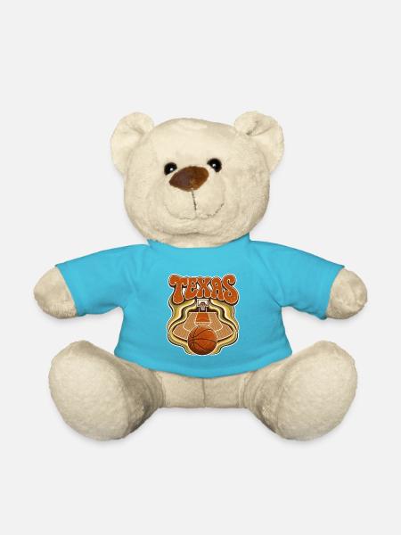 Texas Basketball Psychedelischer Retro - Teddy - Atollblau