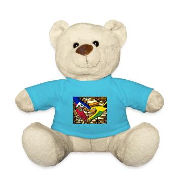 Haiti Haitianer Jamaika Kombination I Geschenk - Teddy - Atollblau - Vorne