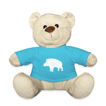 Wild boar - Teddy Bear - atoll blue - Front