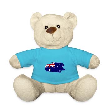 Drapeau de l’Australie sous le drapeau australien - Nounours - bleu outremer - Devant
