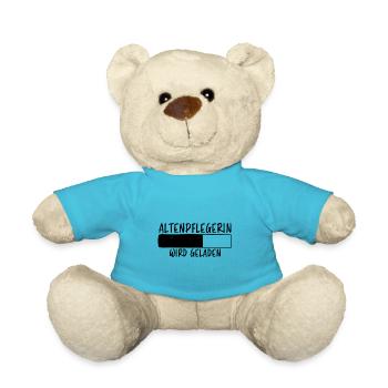Altenpflegerin Spruch Witz Altenpflegerin Geschenk - Teddy - Atollblau - Vorne