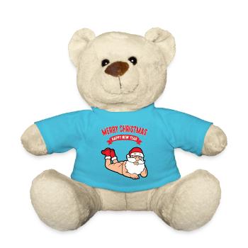 Noël Motif de Noël Père Noël - Nounours - bleu outremer - Devant