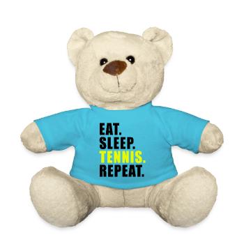 EAT SLEEP TENNIS REPEAT CADEAU TENNIS COURT BALL - Nounours - bleu outremer - Devant