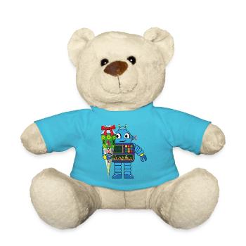 Premier jour d’école petit robot - Nounours - bleu outremer - Devant