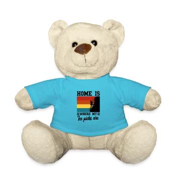 Eiskletterer Eisklettern Sportler Eis Klettern - Teddy - Atollblau - Vorne