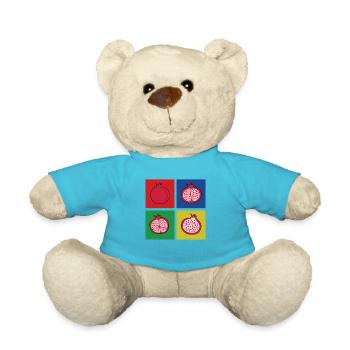 Granatapfel Geschenk - Teddy - Atollblau - Vorne