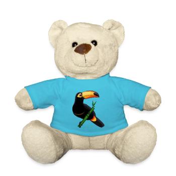 Tukan Tropen Regenwald Geschenkidee - Teddy - Atollblau - Vorne