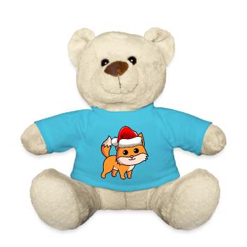 Fuchs Comic Weihnachten - Teddy - Atollblau - Vorne
