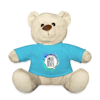 Grill Tongs Grilling Symbol Cutlery - Teddy Bear - atoll blue - Front