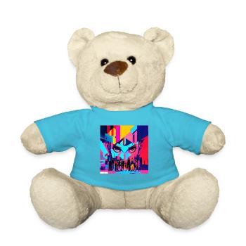Digital gaze friends - Teddy Bear - atoll blue - Front
