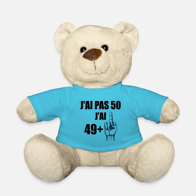 J'ai pas 50 j'ai 49+1 t-shirt anniversaire 50 ans - Nounours - bleu outremer