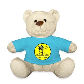 Palm Trees Island Symbol Beach - Teddy Bear - atoll blue - Front