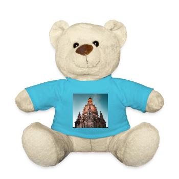 Frauenkirche Dresden - Lokale KI Kunst #1 - Teddy - Atollblau - Vorne