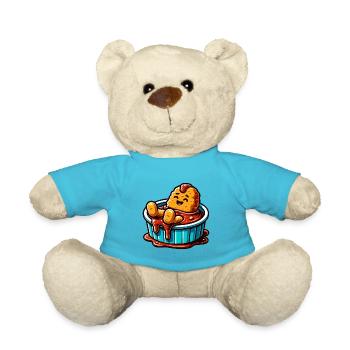 Poulet frit Ailes de poulet Poulet Cadeau - Nounours - bleu outremer - Devant
