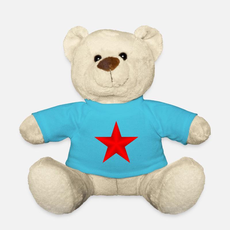 étoile rouge - Nounours - bleu outremer