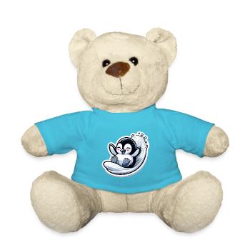 Cute Penguins Little Penguin Penguin Lover - Teddy Bear - atoll blue - Front