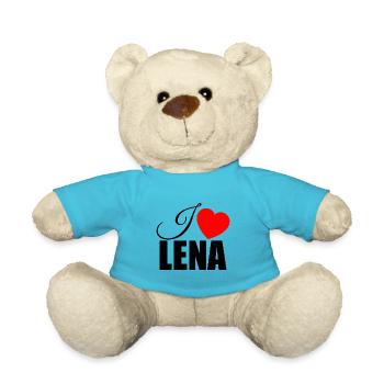 I love Lena - Teddy Bear - atoll blue - Front
