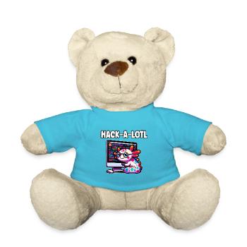 Lustige Codierung Axolotl Programmierung Geschenk - Teddy - Atollblau - Vorne