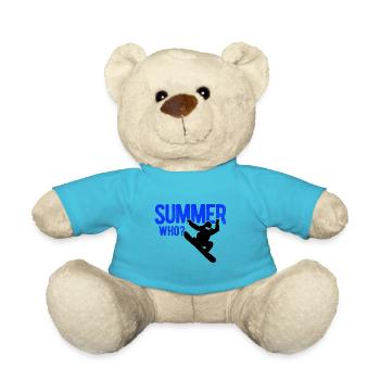 Snowboard Spruch für Snowboarder - Teddy - Atollblau - Vorne