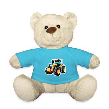 Traktor / Landwirtschaft / Bauer / Feldarbeit - Teddy - Atollblau - Vorne