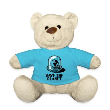 Weltkugel / World Globe - Save The Planet_2c - Teddy - Atollblau - Vorne