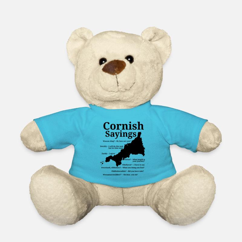 Cornish sayings - Teddy Bear - atoll blue