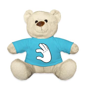 Hand Low | Black/White - Teddy - Atollblau - Vorne