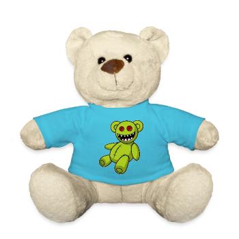 Zombie Teddy - Monster Halloween Bär Liebhaber Fan - Teddy - Atollblau - Vorne
