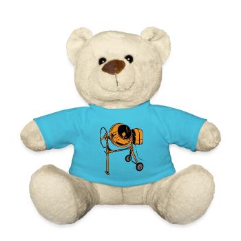 Concrete Mixer - Teddy Bear - atoll blue - Front