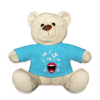Fröhliches La La La La - Sing - Shirt - Teddy - Atollblau - Vorne