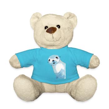 Cadeau de nage prédateur animal phoque phoque - Nounours - bleu outremer - Devant
