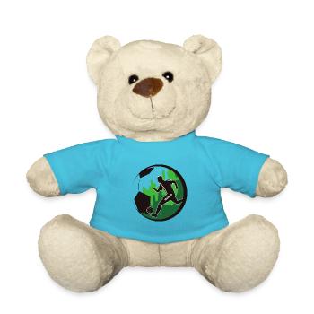 Soccer footballer - Teddy Bear - atoll blue - Front
