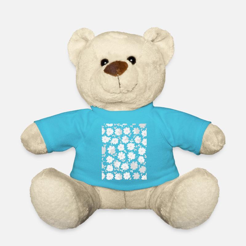 Fleurs - Nounours - bleu outremer