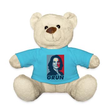 Annalena Baerbock Politik Politikerin Grün - Teddy - Atollblau - Vorne