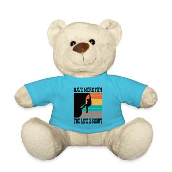 Climbing Climbing Sayings Climbers Climbing - Teddy Bear - atoll blue - Front
