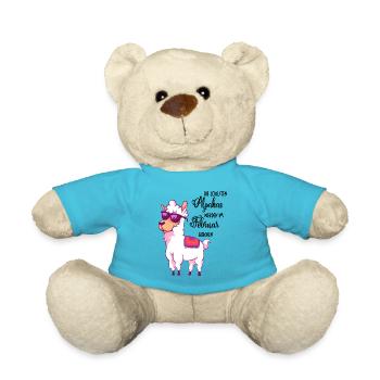 Die coolsten Alpakas werden im Februar geboren - Teddy - Atollblau - Vorne