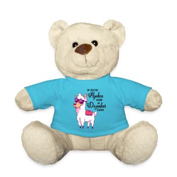 Die coolsten Alpakas werden im Dezember geboren - Teddy - Atollblau - Vorne