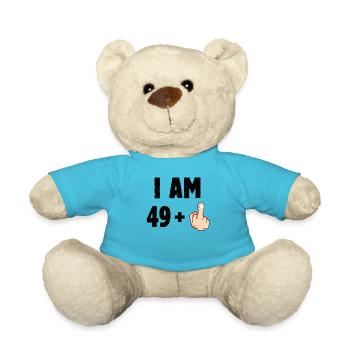 I am 49 plus one - Teddy Bear - atoll blue - Front