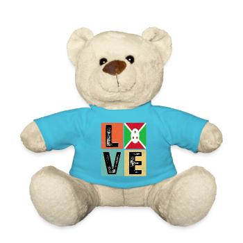 I Love Burundi Flag for Burundan Pride - Nounours - bleu outremer - Devant