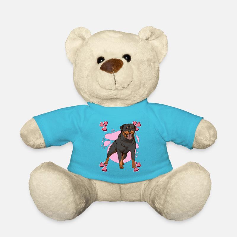 Rottweiler Heart Design - Teddy - Atollblau