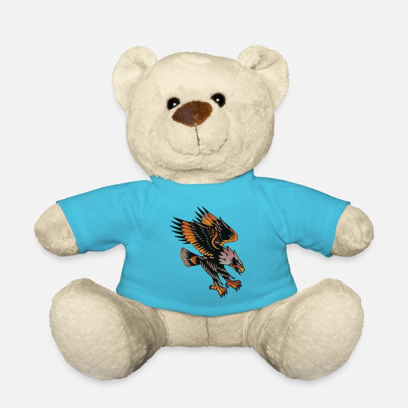 vautour aigle old school tattoo - Nounours - bleu outremer