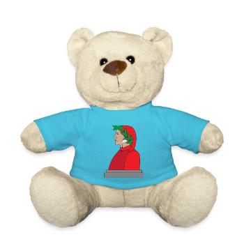 Illustration des Porträts von Dante Alighieri - Teddy - Atollblau - Vorne